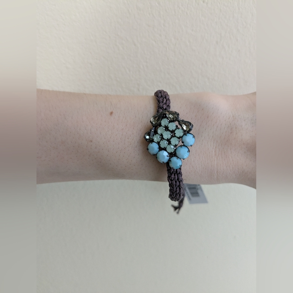 American Eagle Braided Brown and Turquoise Bracelet NWT